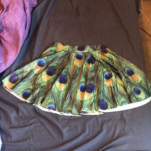 Peacock feather skater skirt!